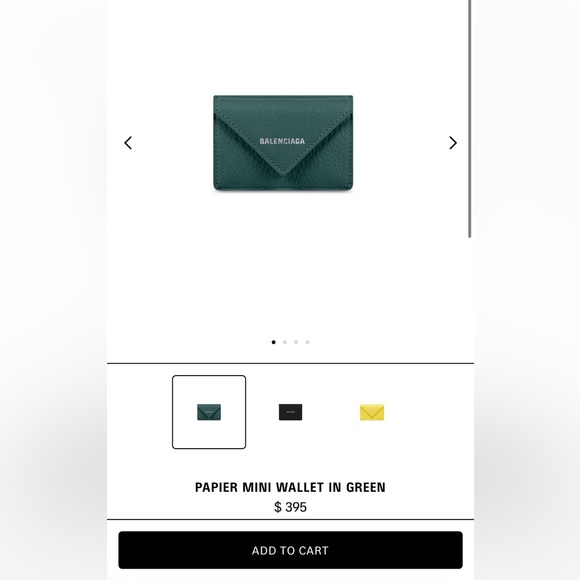 BALENCIAGA PAPIER MINI WALLET IN GREEN - Picture 10 of 12